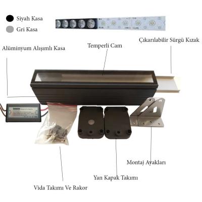 100 Cm 36 Watt Led Wallwasher Malzemeleri