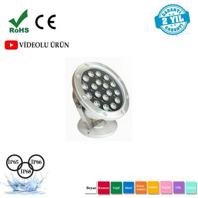 18 Watt Paslanmaz Krom Havuz Armatürü
