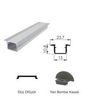 300 Cm Alüminyüm Barled (Çubuk) Boş Kasa Profili Sıva Altı