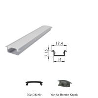 300 Cm Alüminyüm Barled (Çubuk) Boş Kasa Profili Sıva Altı