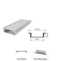 300 Cm Alüminyüm Barled (Çubuk) Boş Kasa Profili Sıva Altı