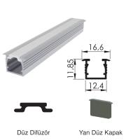 300 Cm Alüminyüm Barled (Çubuk) Boş Kasa Profili Sıva Altı