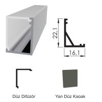 300 Cm Alüminyüm Led Boş Kasa Köşe Profil