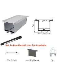 300 Cm Alüminyüm Sıva Altı Led Linear Mercekli Boş Kasa Profil