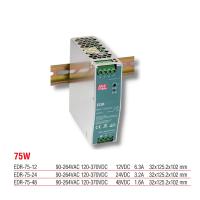 EDR-75-48 Meanwell 75 Watt 48 Vdc 1.6 Amper Ray Montaj Switching Güç Kaynağı