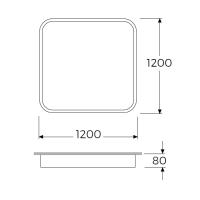 Gecem Lighting TSE BELGELİ KARBA 120cm 130w Dörtgen Sıva Üstü Armatür