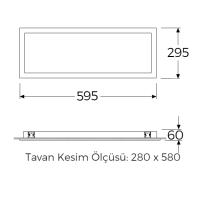 Gecem Lighting TSE BELGELİ STERA 30×60 20W Sıva Altı Temperli Camlı Ameliyathane Armatürleri