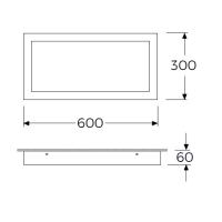 Gecem Lighting TSE BELGELİ STERA 30×60 20W Sıva Üstü Temperli Camlı Ameliyathane Armatürleri