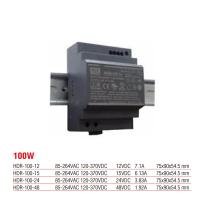 HDR-100-48 Meanwell 100 Watt 48 Vdc 1.92 Amper Plastik Kasa Ray Tipi Güç Kaynağı