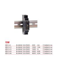 HDR-15-48 Meanwell 15 Watt 48 Vdc 0.32 Amper Plastik Kasa Ray Tipi Güç Kaynağı