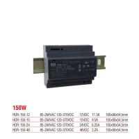 HDR-150-24 Meanwell 150 Watt 24 Vdc 6.25 Amper Plastik Kasa Ray Tipi Güç Kaynağı