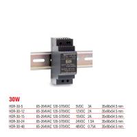 HDR-30-15 Meanwell 30 Watt 15 Vdc 2 Amper Plastik Kasa Ray Tipi Güç Kaynağı