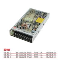 LRS-200-48 Yüksek Verimli Kapalı Tip 200 Watt 48 Vdc 4.4 Amper Güç Kaynağı