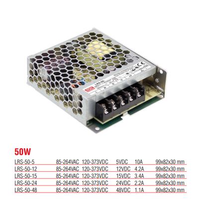 LRS-50-24 Yüksek Verimli Kapalı Tip 50 Watt 24 Vdc 2.2 Amper Güç Kaynağı