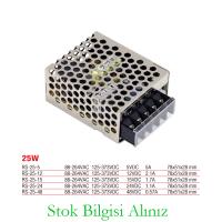 Meanwell RS-25-48 Yüksek Verimli 25 Watt 48 Vdc 0.57 Amper Standart Güç Kaynağı